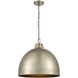Arrco 3 Light 18 inch Antique Silver Leaf Indoor Pendant Ceiling Light